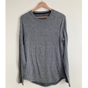 Lululemon First-Gen Drysense Long Sleeve Shirt Men's XS Heathered Gray/Black
